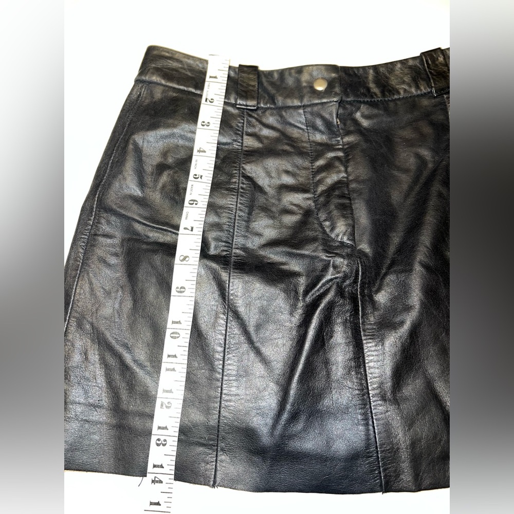 Vintage Y2K Leather Mini Skirt - Picture 8 of 9